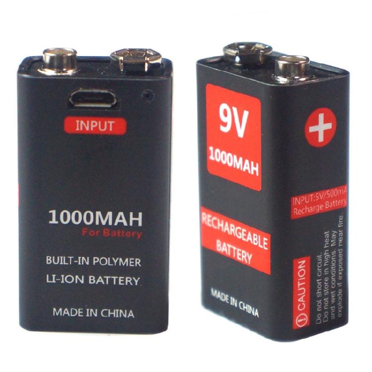 9 Volt Li-ion 1000mah Lithium Battery for RC Helicopter Model Microphone Toy