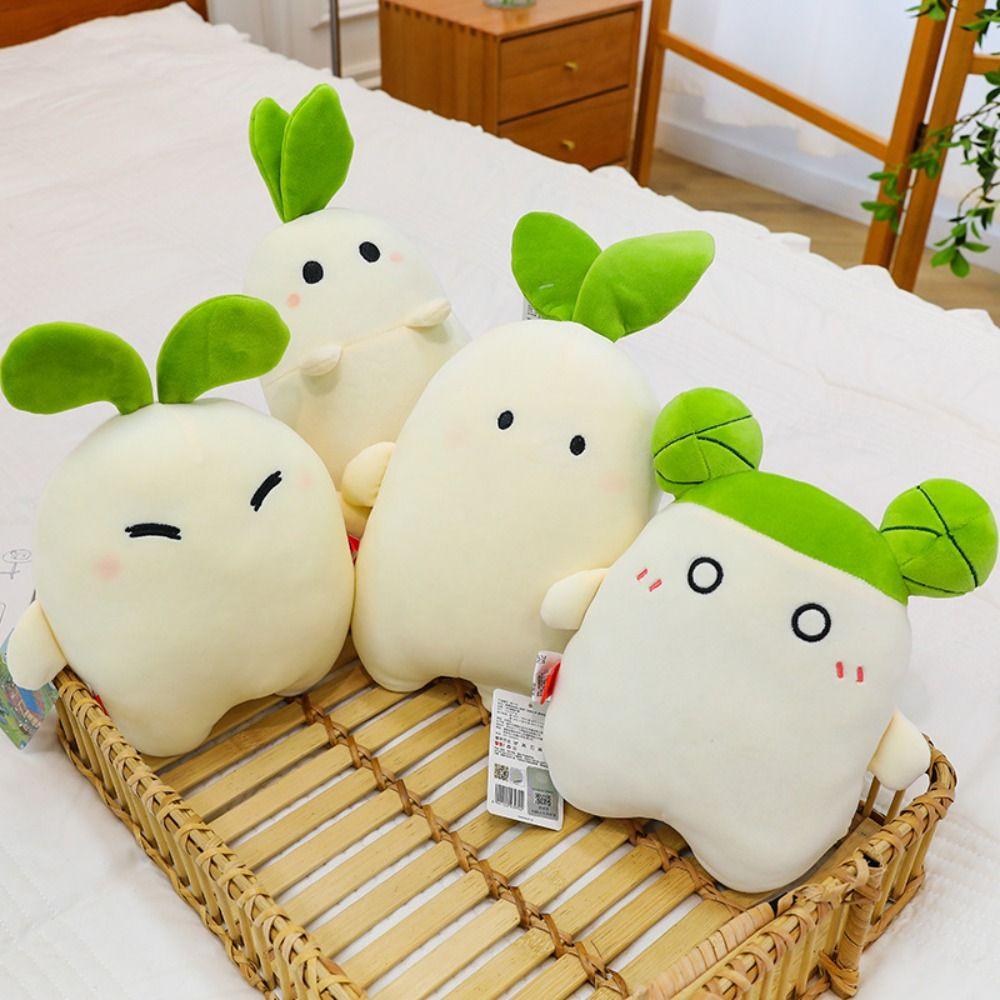 Daikon Carrot Hugging Plush Toy PP Cotton Radish Stuffed Doll Toy  Birthday Christmas
