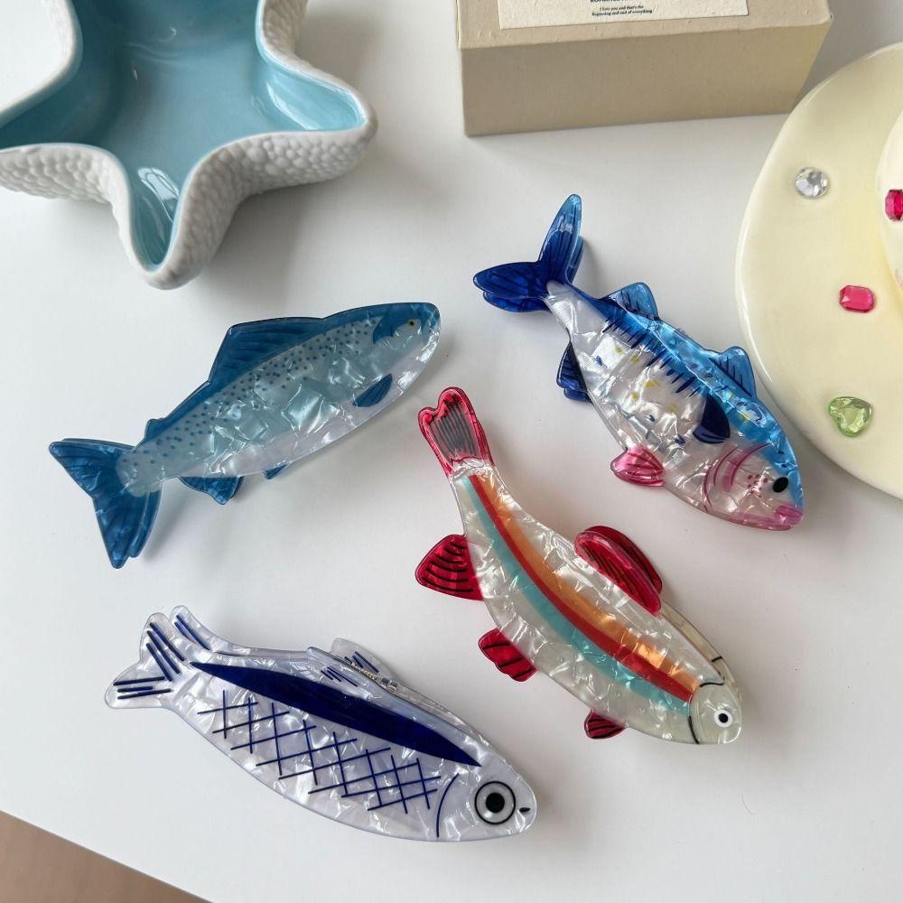 Tuna Fish Marine Life Fish Hair Clip Hairpin Fish Grab Clip Fashion Ocean Animal Hair Claw Travel