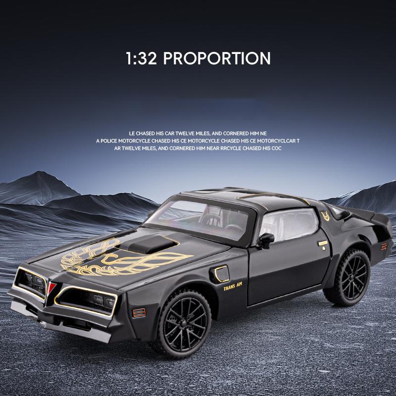NEW 1/32 Pontiac Firebird Alloy Muscle Car Model Sound and Light Pull Back Children's Toy Collectibles Birthday Gift