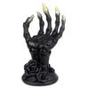 Держатель для ювелирных изделий в готическом стиле Держатель для ювелирных изделий в форме руки с основанием в виде розы Многофункциональная подставка для украшений Орнамент для колец Серьг Ожерелья