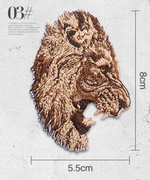 Животное Тигр Леопард Вышивка Нашивки Глажка Аппликации для Военных Армейских Полосок Одежда Утюг