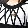Blucome Cute Enamel Bee Brooches For Women Kid Suit Broach Collar Pins Dress Decoration Crystals Broches Scarf Corsage