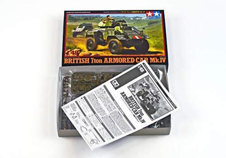 Tamiya Серия Военных Миниатюр 87 Бронеавтомобиль Британской Армии Пластиковая Модель 32587 1/48 Нет. 7-тонный 4-колесный Mk.IV