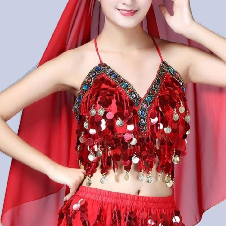 Костюм для восточных танцев Женский костюм для belly dance Бюстгальтер с пайетками Топы Штаны-фонарики Брюки Костюм для Хэллоуина для женщин