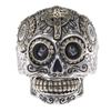 Silver 925 Mexican Skull Ring Size 23 Cross Brass Skeleton Skull Ring [goodvibrations] [778_23svr_2]
