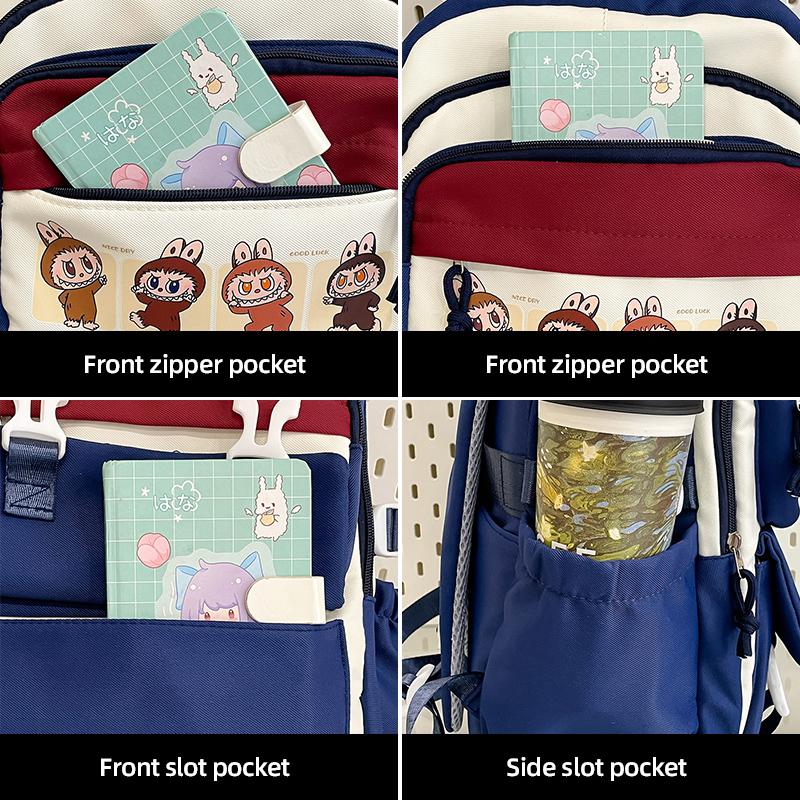School Bag Backpack Student Labubu Backpack, Cute School Bag, Large Capacity, Light Weight, Children's Backpack