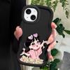 Rich Girl Pattern Phone Cover for iPhone 11 12 13 14 15 Pro Max 6 6S 7 8 Plus Xs Wave Edge Shockproof Protective Rubber Case