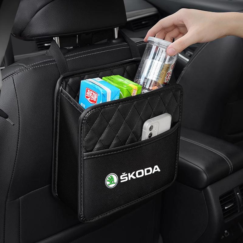PIUE7 Hanging Car Seat Back Organizer Auto Back Seat Storage Bag for Skoda Octavia Rapid Fabia 1 2 VII S Kodiaq Kamiq Scala Superb VRS