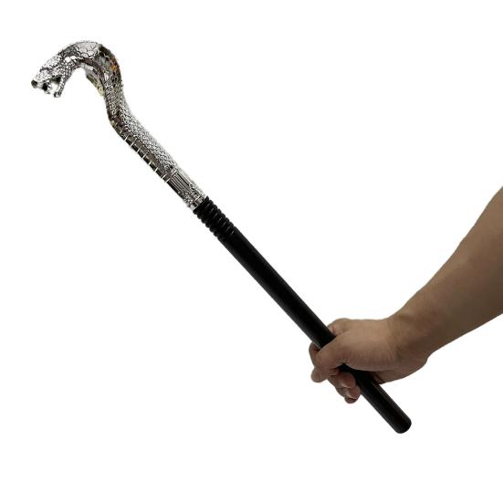 Halloween Snake Staff Egyptian Walking Stick Cane Halloween Party Pimp Cane Prop for Dress Up Cosplay Costume