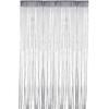 100cm X 200cm Silver Ribbon Thread Fringe Hanging Home Tassel Screen Door Divider for Wedding Party Hotel Living Room Restaurant