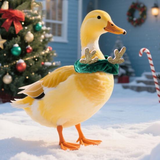 Рождественский утиный воротник Эластичный плюшевый воротник для питомца Санта-Клаус Рождественская елка Шея