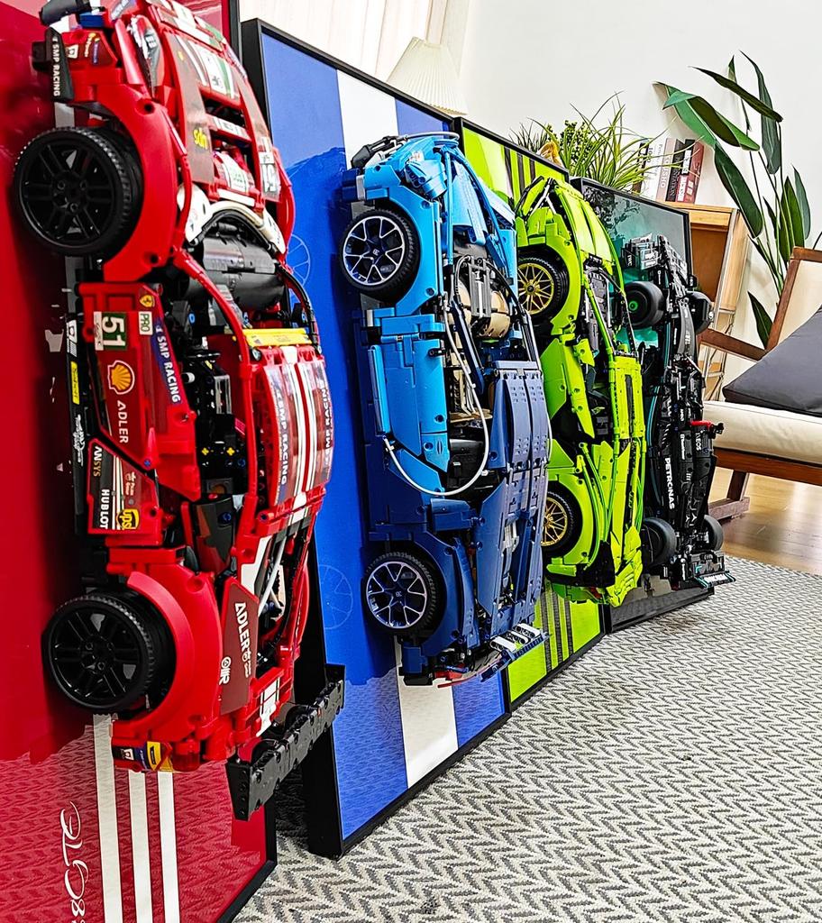 Sungvool Technic LEGO 42083 Стена для демонстрации Bugatti Chiron, настенное основание для демонстрации — вертикальный дисплей, экономящий место, высокопрочный алюминиевый сплав