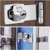 EMVANV Keyed Hasp Lock, 90 Degrees Lock Hasp T-wist Knob Keyed Locking Hasp Safety Door Clasp for Small Doors Drawer and Cabinets(Silver)