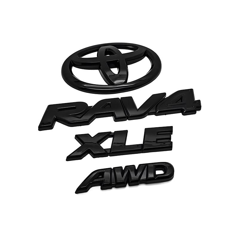 Xzlhg9 Накладки НОВЫЕ 2019-2024 Подходят для Toyota Rav4 XLE XSE AWD Гибрид Матовые Черные Эмблемы Комплекты