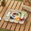 Fresh Box Outdoor Camping Spring Outing Picnic Mobile Refrigerator Food Partition Storage Box Portable Fruit Bento Box