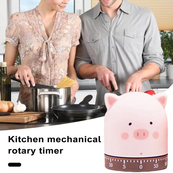 Cartoon Mechanical Timer Adorable Appearance Compact No Battery Required Easy Operation Manual Countdown Timer