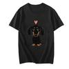 Black and Tan Dachshund with Heart Retro Y2K Funny T-Shirt Female Summer Cute Cartoon Wiener Dog Fashion Tee Top Casual Tops 2k