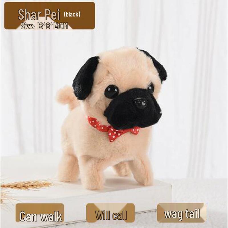 Interactive Walking & Barking Plush Puppy Robot Toy