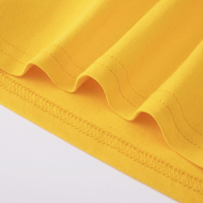 Унисекс летняя хлопковая футболка для детей 2024 – Модная с коротким рукавом и круглым вырезом для мальчиков и девочек