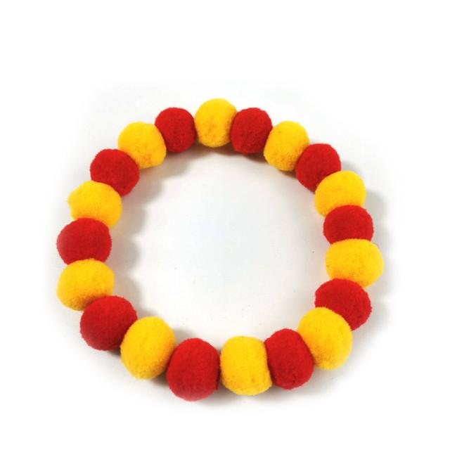 Рождественское милое ожерелье с плюшевым шариком для собаки и кошки, мягкий эластичный ошейник, аксессуары для шеи питомца, ожерелье с помпоном, подарок для щенка и котенка