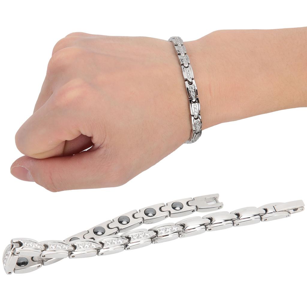 Female Bracelet Stainless Steel Magnet Hand Chain Pain Relive Health Care Wrist Jewelry