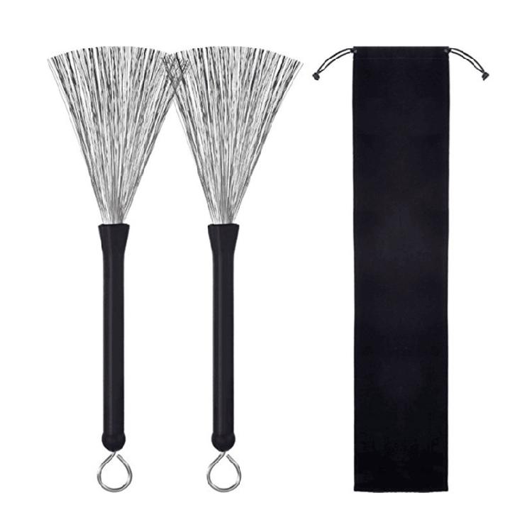 1 пара выдвижных барабанных щеток из стальной проволоки, удобная ручка, барабанные проволочные щетки, аксессуары для музыкальных инструментов, долговечные