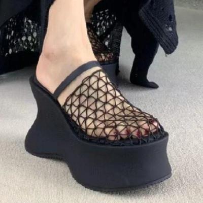 Сетчатые Супер-высокие Каблуки Женские Шлепанцы Дизайнерская Обувь на Каблуке Модные Женские Сандалии Лето 2025 Брендовые Туфли-лодочки Новые Chaussures Femme