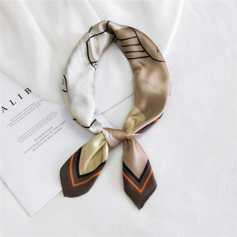 Fashion Decoration Scarf Hairband Tie Hair 70 Small Square Scarf Silk Scarf Women'S Spring And Autumn Versatile Small Scarf Professional Scarf