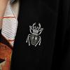 Beetle Shape Brooch Rhinestones Inlaid Enamel Pin Vivid Appearance Coat Lapel Bag Shawl Badge Jewelry Accessories