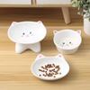 Cute Cat Bowl Ceramic Dog Food Feeding Basin Food Dispenser Cats Drinking Feeder  Kitten Puppy