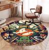 Ghostbusters Pattern Round Rug, Indoor/Outdoor Mat, for Picnic, Gameroom, Bedroom, Office, Living Room, Home Decor Carpet, Birthday Gift