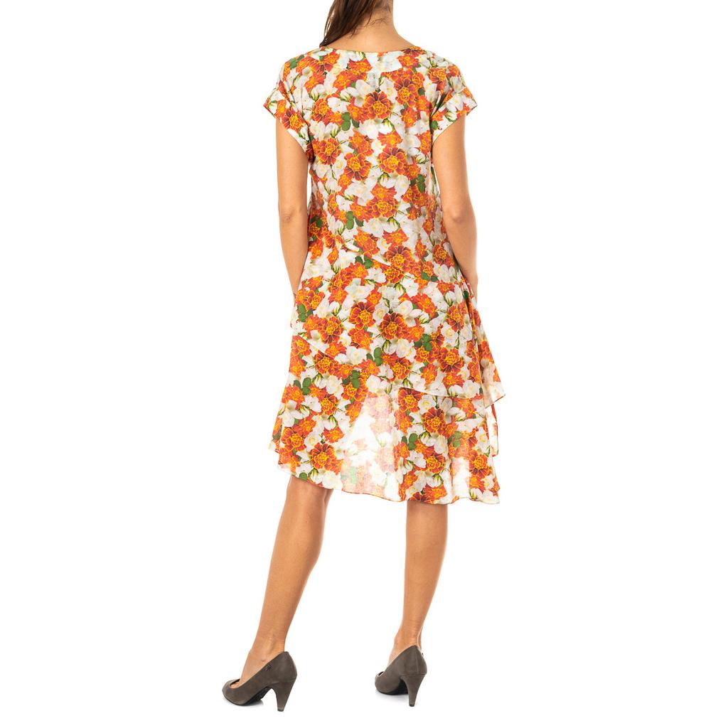 Женское платье с коротким рукавом и V-образным вырезом LWD008