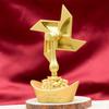 Ingot Sailboat Statue Tabletop Decoration Collecting Alloy Windmill Sculpture Feng Shui Figurine for