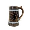 Handmade Wooden Beer Mug, Mango Wood with Sheesham Finish, Barrel Style, Lightweight & Durable, for Craft Beer, Home Bar, Café, Party, Gift