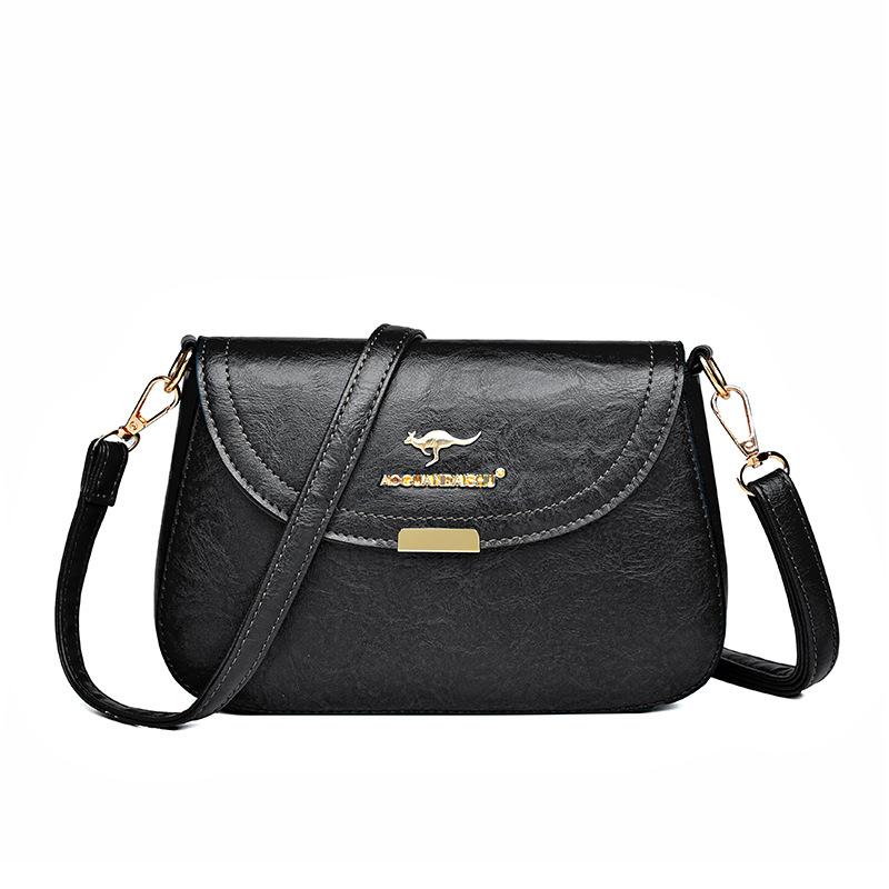 Textured Mother Bag Women's New Retro Flip Shoulder Bag Simple and Fashionable Shoulder Oblique Span Small Bag