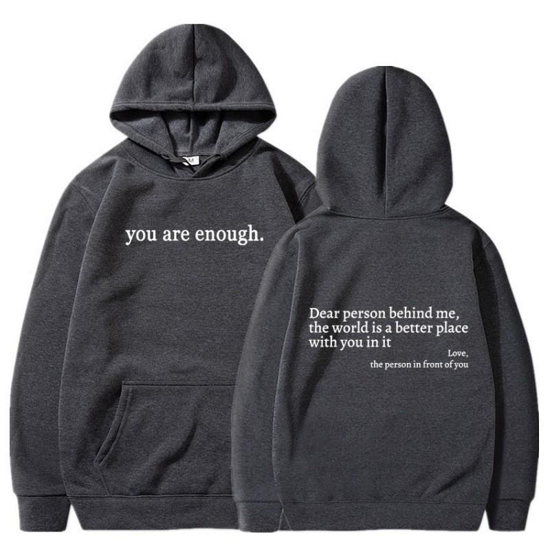 Womens Fashion Hoodie Plain Pullover Sweatshirt With Kangaroo Pocket Drawstring Loose Fit Youth