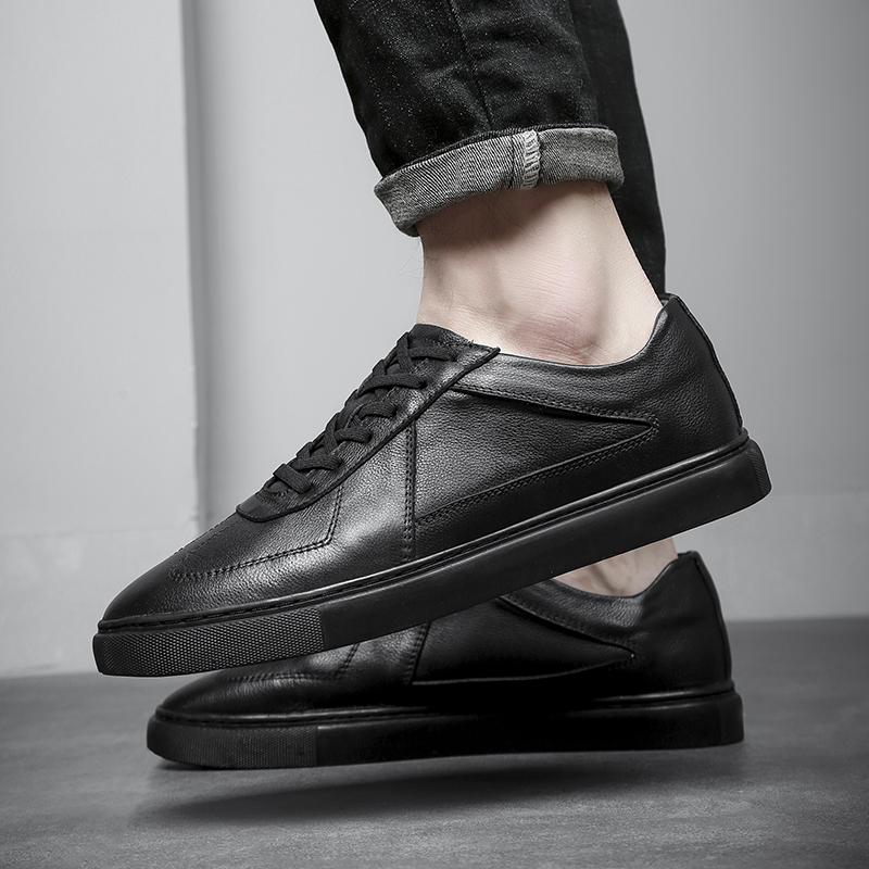 Мужские кожаные повседневные туфли на шнуровке, белые кроссовки из натуральной кожи, мужская обувь, дышащие кроссовки для скейтборда, новейшие теннисные туфли для мужчин