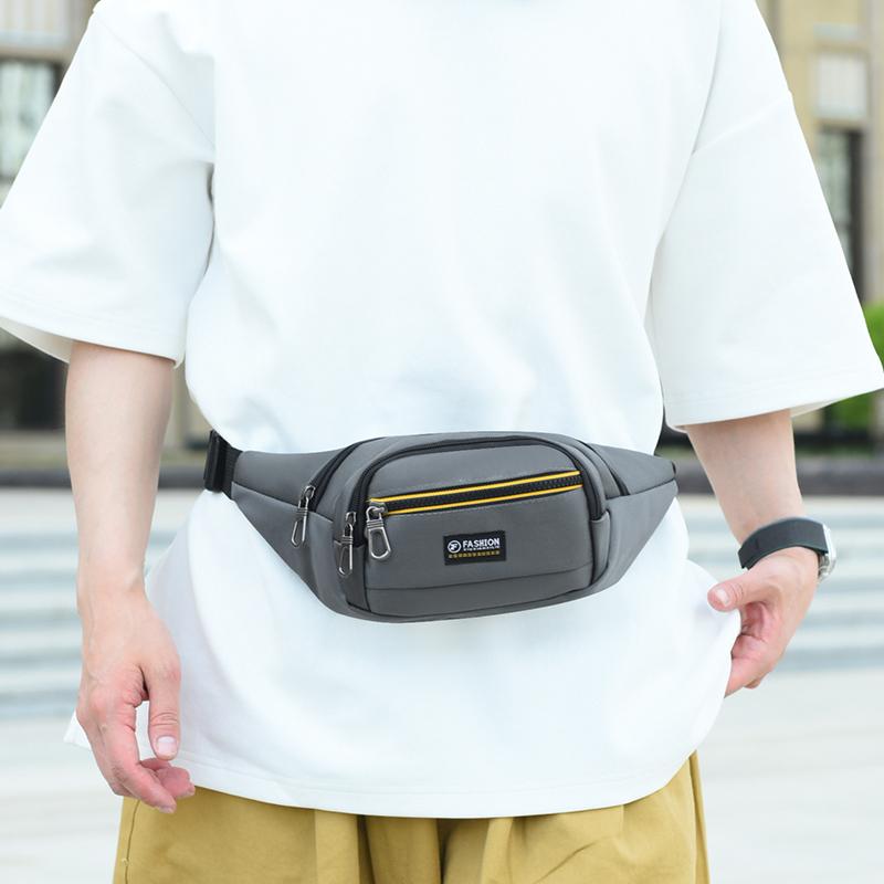 Men's Waterproof Outdoor Sports Bag Pouch Korean-Style Waist Fanny Pack Crossbody Male Banana Chest Package