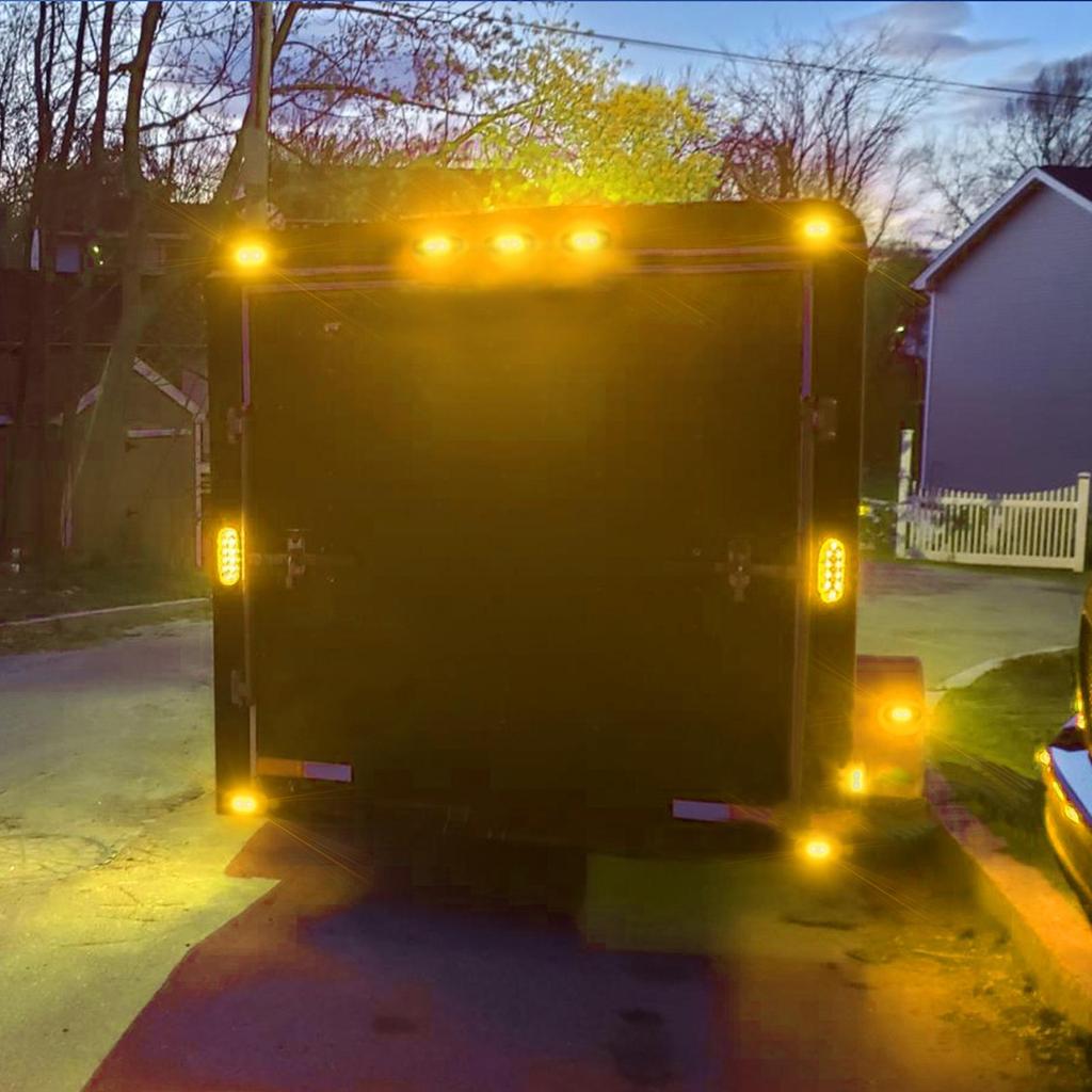 Янтарный светодиодный боковой габаритный фонарь, водонепроницаемый внешний индикатор грузовика, 4 шт., для лодочных прицепов, кемперов, габаритных фонарей, аксессуары