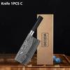WXCOO Stainless Steel Durable Chef Knife Set Meat Cleaver Fruit Slicing Handmade Forged Kitchen Knife Butcher Knife Scissor