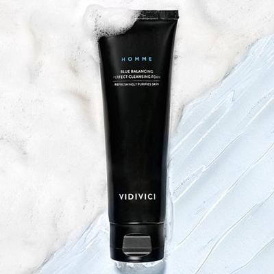[Vidi Beach] Мужская пенка для умывания Blue Balancing Perfect Cleansing Foam 120 мл