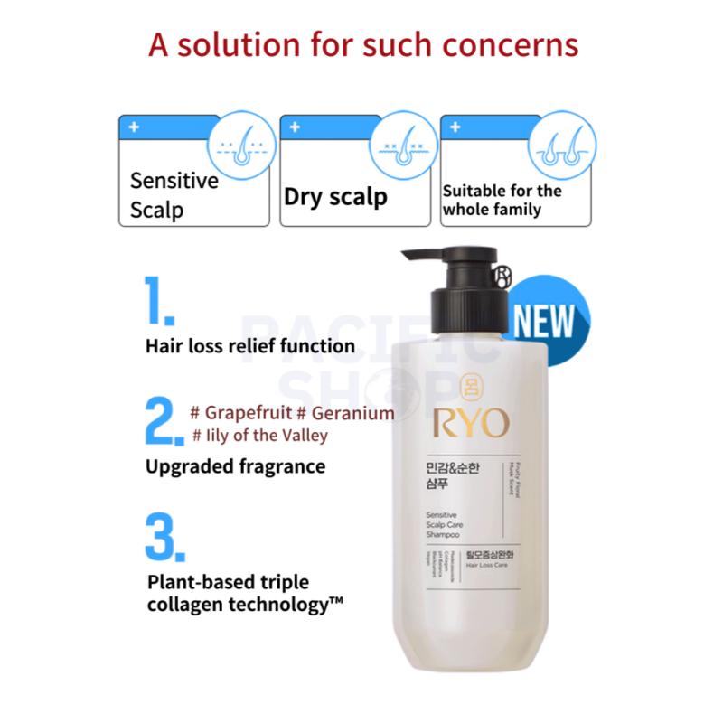 [Ryo] Шампунь против выпадения волос, 480 мл