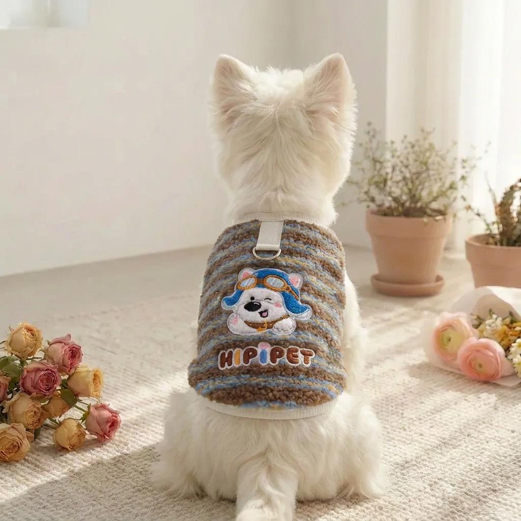Winter and autumn pet clothing - cartoon-style jackets for keeping pets warm - pet dog clothes