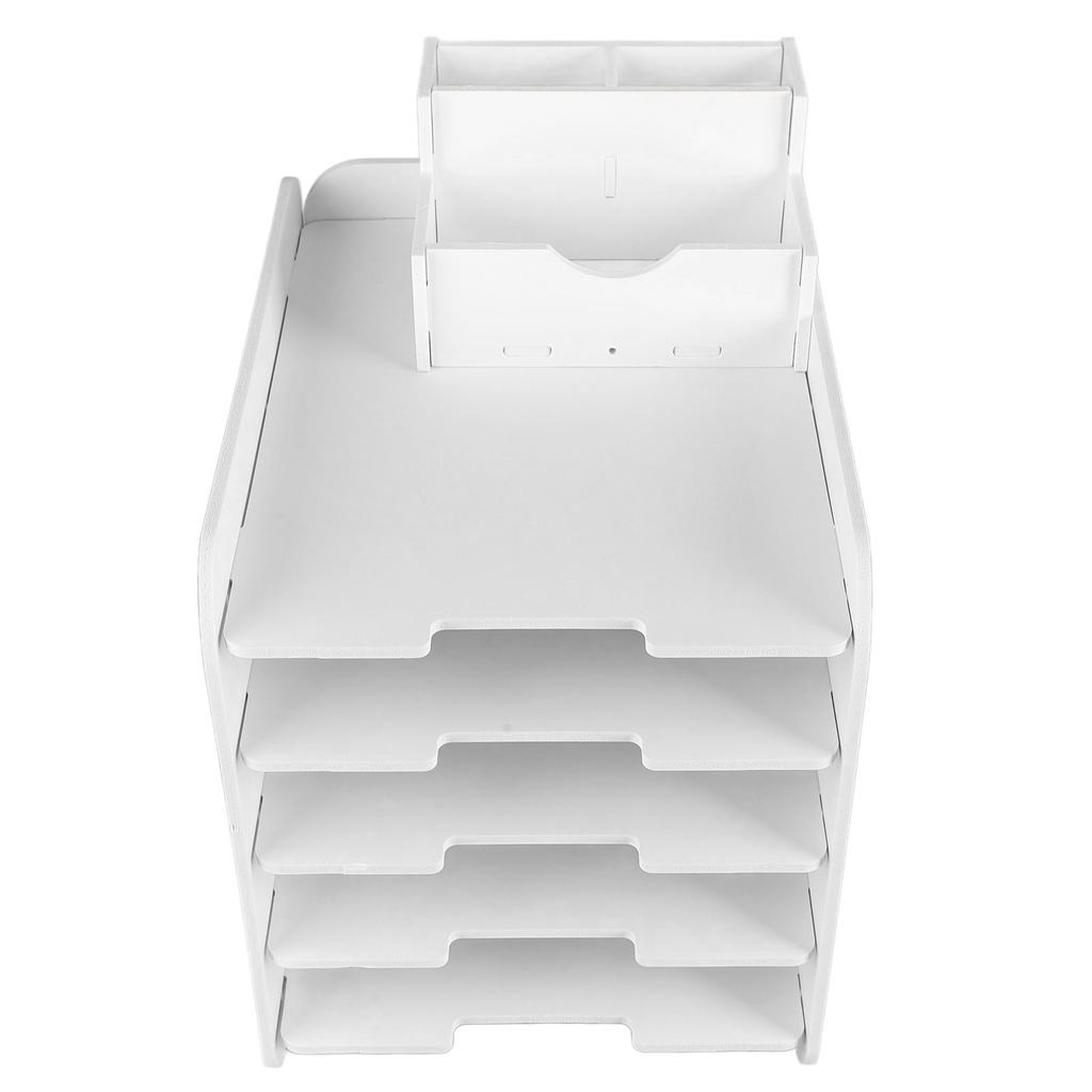 Настольная полка для файлов, 5 слоев, современный пластиковый настольный органайзер для документов, стойка для учебы и офиса