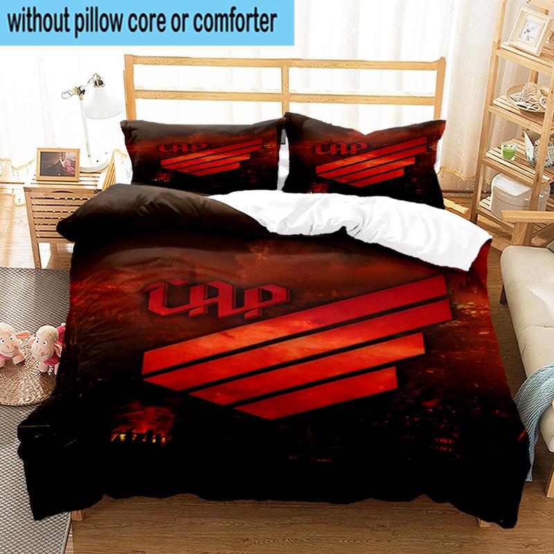 3pcs Athletico Paranaense Printed Bedding Set Duvet Cover Closure Includes 1 Duvet Cover & 2 Pillowcases Bedding Sets Home Decor Gifts