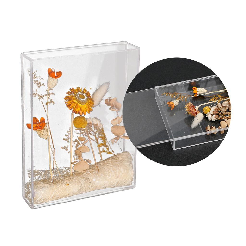 Acrylic Flower Storage Container Elegant Flower Box for Preserved and Arranged Blooms Storage Case