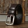 Ремень мужской корейский стиль простой модный первый слой коровьей кожи с масляным воском пряжкой универсальный легкий роскошный повседневный джинсовый ремень