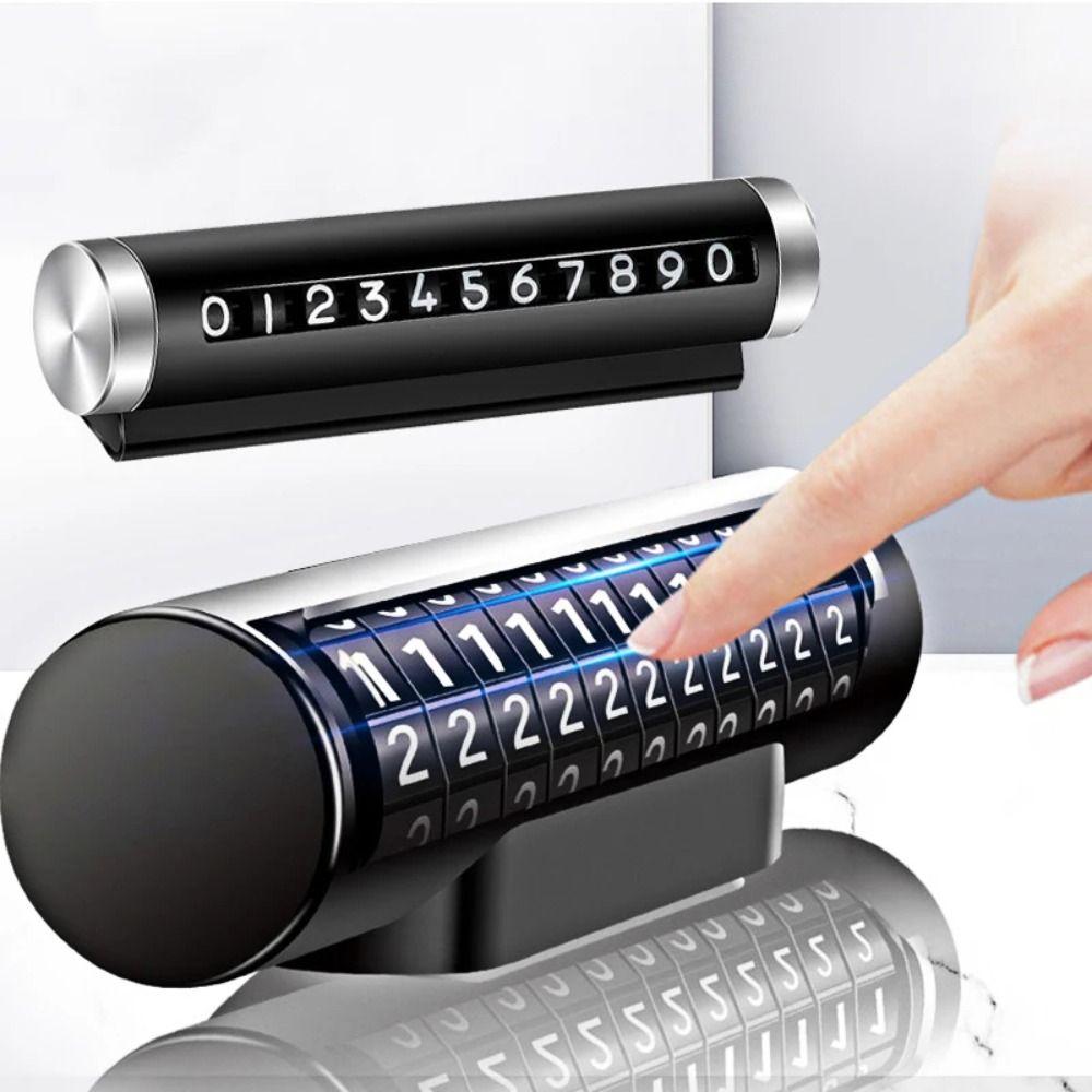 Металлическая автомобильная временная парковочная карта Алюминиевые автоаксессуары Высококачественная табличка с номером телефона