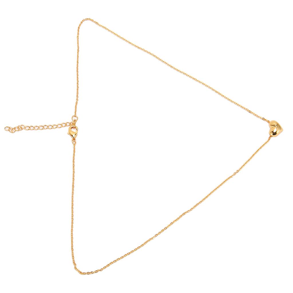 Women Necklace Heart Shape Pendant Gold Plating Fashionable Lady Necklace for Daily Party Dating